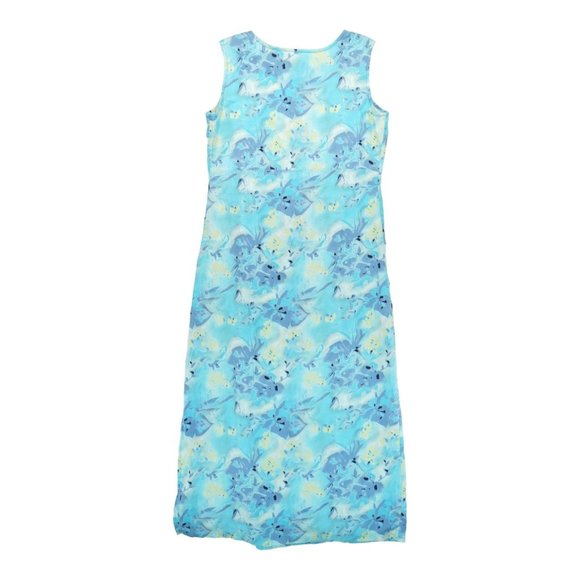 Vintage Field Manor Blue Floral Cottage Core Midi Dress Size Small S - Picture 2 of 5